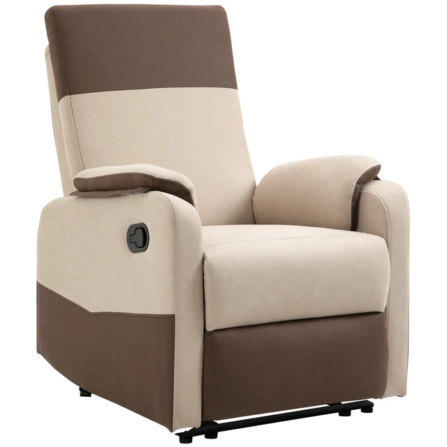 HOMCOM Sillón de Salón con Reposapiés Ajustable Silla Relax Butaca Tapizado  en Tela para Oficina Dormitorio 66,5x94x100 cm Gris