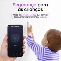 Tomada Inteligente Wifi 16A/20A Medidor Consumo Tuya Panda Plus Smart Life Alexa Google Comando Por Voz e App Bivolt 3680W/4000W - Imagem 5