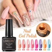 Limegirl Gel Nail Polish Kit With MINI LED Light Quick Nail Extension Kit Gel Varnish Soak Nail Polish Base Coat Tool Kit 2