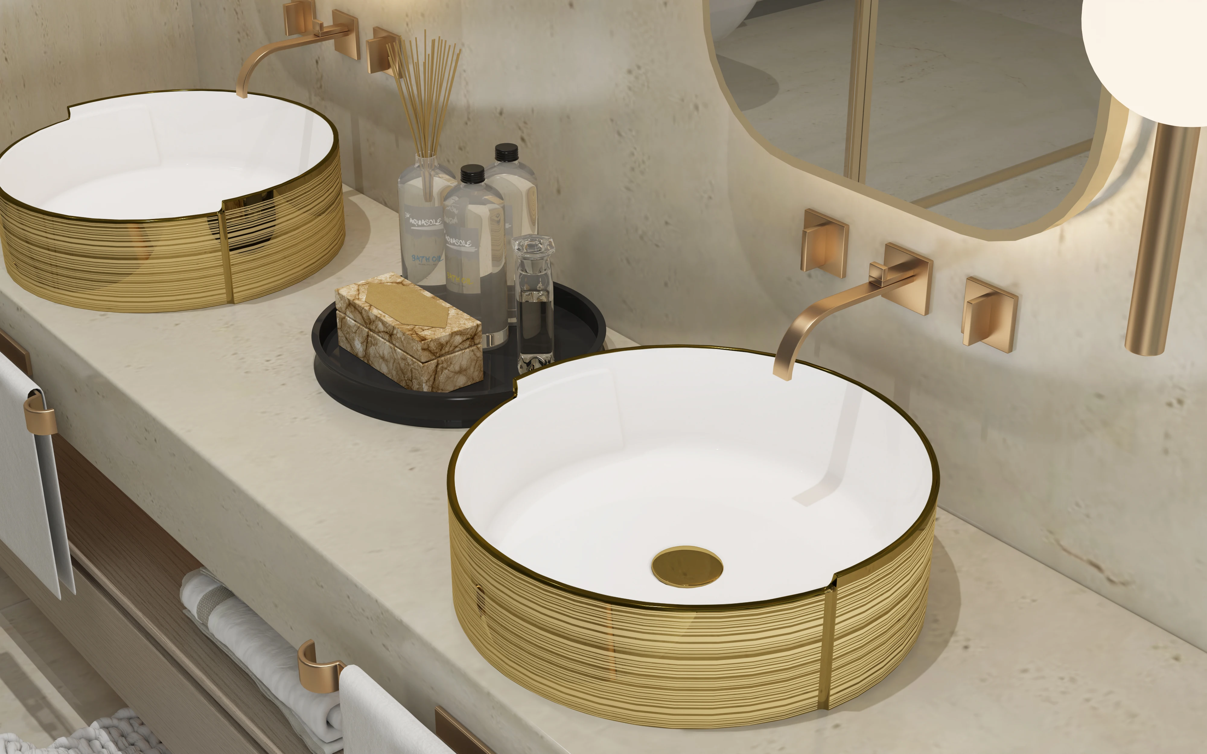 MEJE Art Basin Above Counter Bathroom Vessel Sink, Porcelain Ceramic Countertop (Include Pop Up Drain) 5