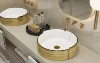MEJE Art Basin Above Counter Bathroom Vessel Sink, Porcelain Ceramic Countertop (Include Pop Up Drain) 5
