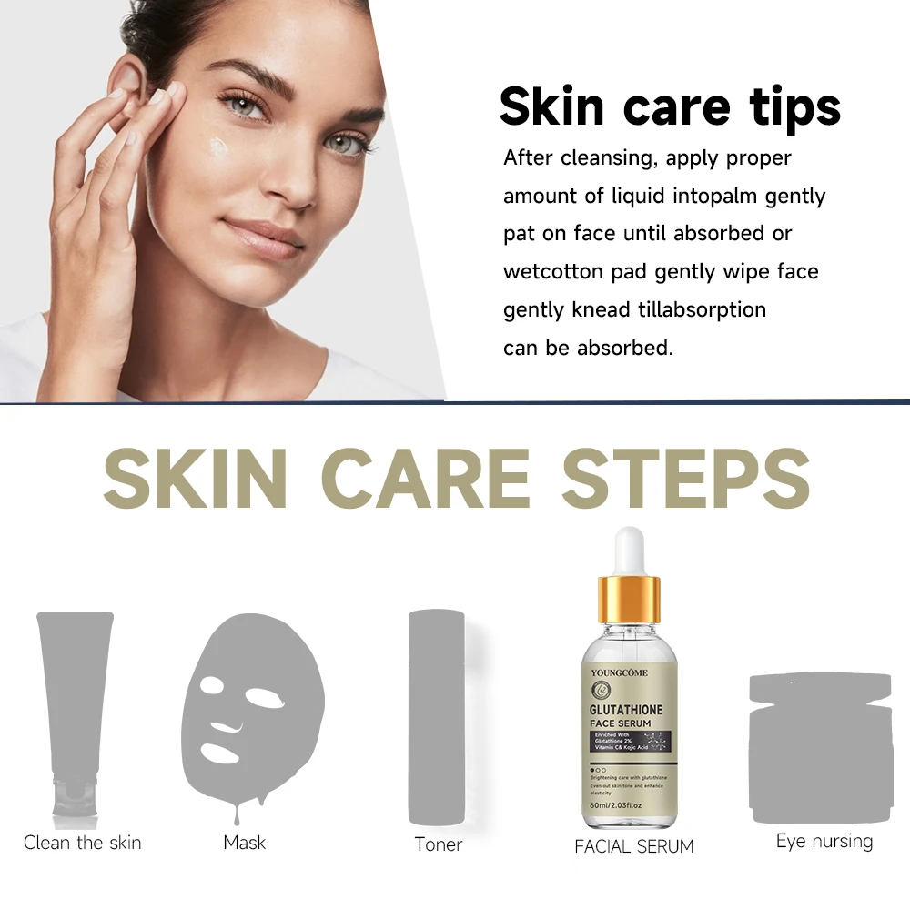 Glutathione Serum for Face for Brightening Skin,Dark Spot Corrector Sensitive Skin Cell Regenerating Lifting Skincare 40ml/60ml 4