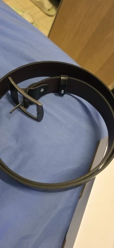 MIDNIGHT SOVEREIGN™ – Black Buckle Genuine Leather Belt photo review