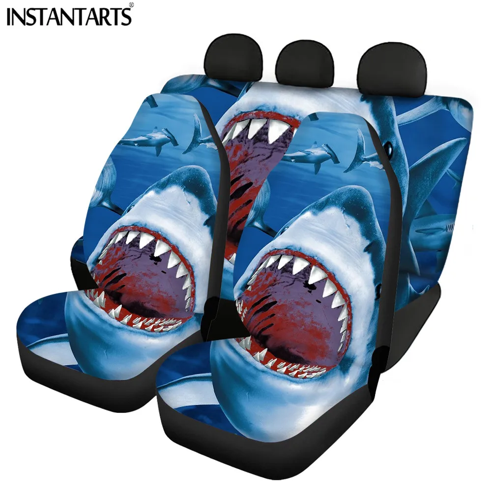 Instantarts automobile front and back seats cushion creative fierce
