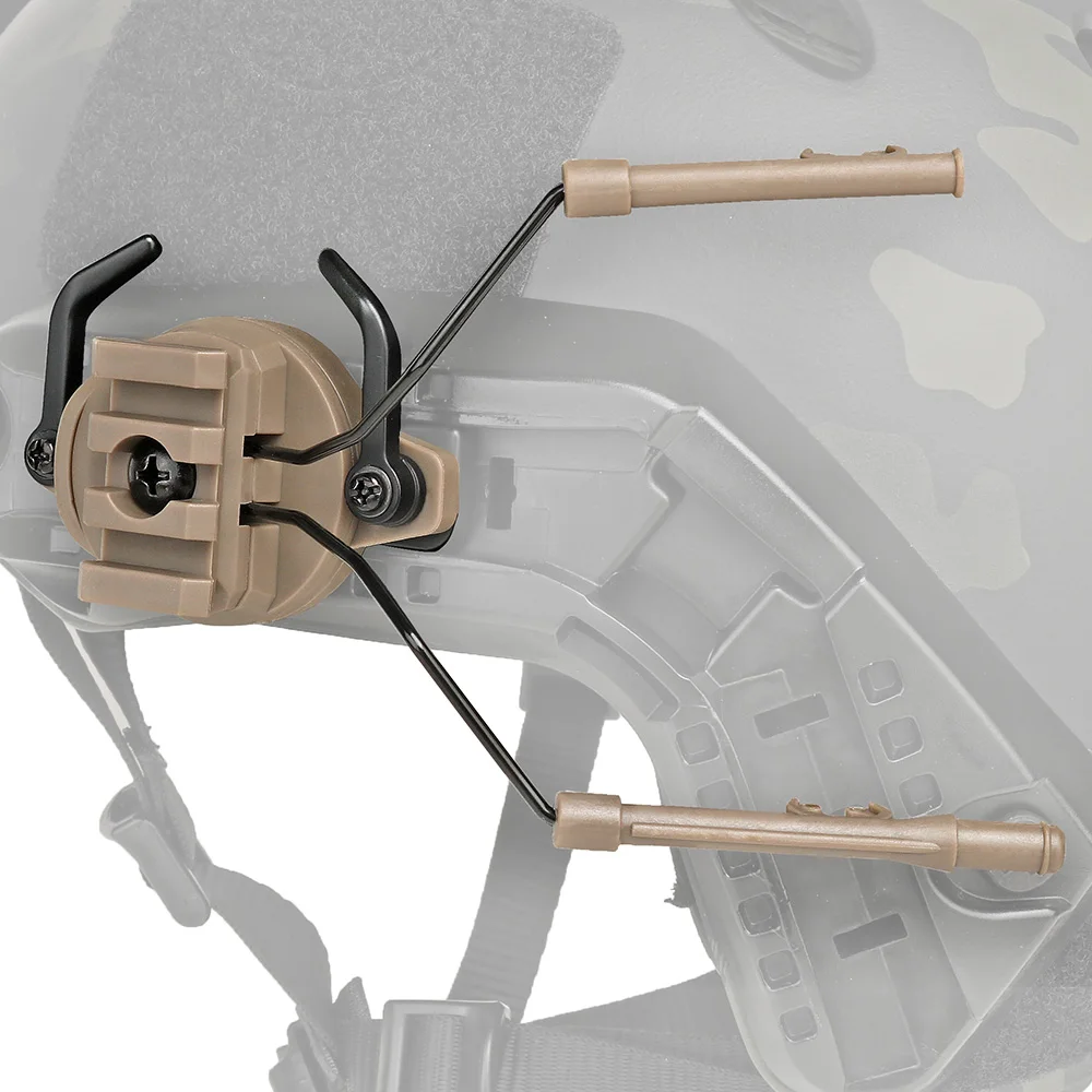 Tactical Headset Mount Quick Helmet Rail Adapter Swivel Mount Airsoft Shooting Ear Muff Accessories Tactical Gear tactical headset,tactical helmet accessories