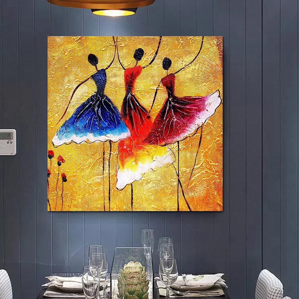 

Abstract Ballerina Ballet Dancer Canvas Painting Wall Art Beautiful Girls Poster And Print For Living Room Modern Home Decor