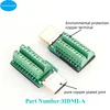 HDMI Male Solderless Adapter HDMI Terminal Solderfree Breakout Board Free Welding Quick Connector 2 Row 19Pin Signal Terminal 2