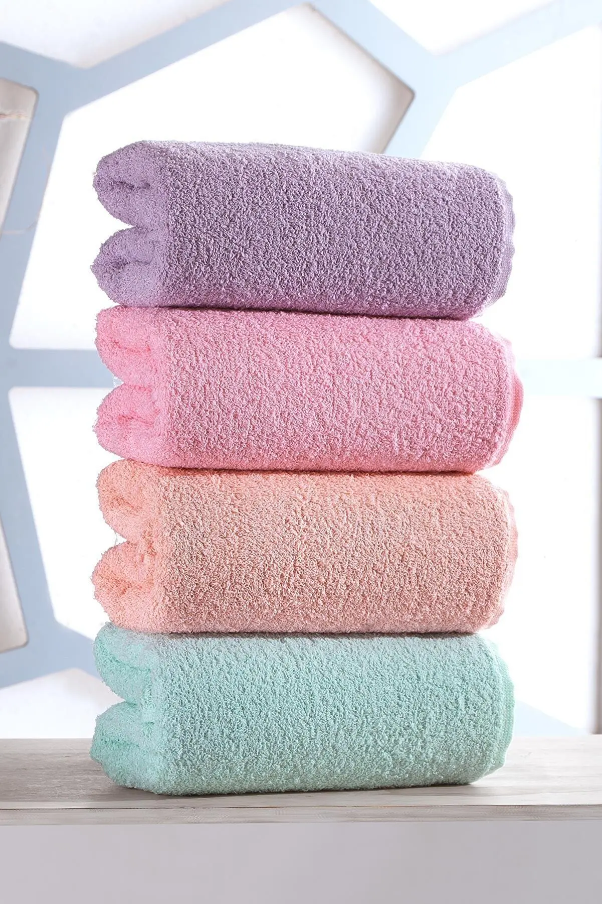 Набор полотенец для рук и лица 4 шт. Размер 50x85 см Хлопок Мягкий водопоглощающий Ванная комната Туалетные принадлежности Наборы халатов Легко сохнет Машинная стирка