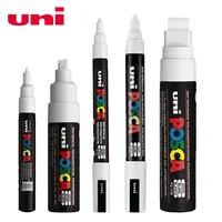 Posca White Marker Brush, Permanent Waterproof Non-fading High Gloss Mark Pens-Rock Art/Fabric Paint/Shoe Graffiti/Poster Making 1