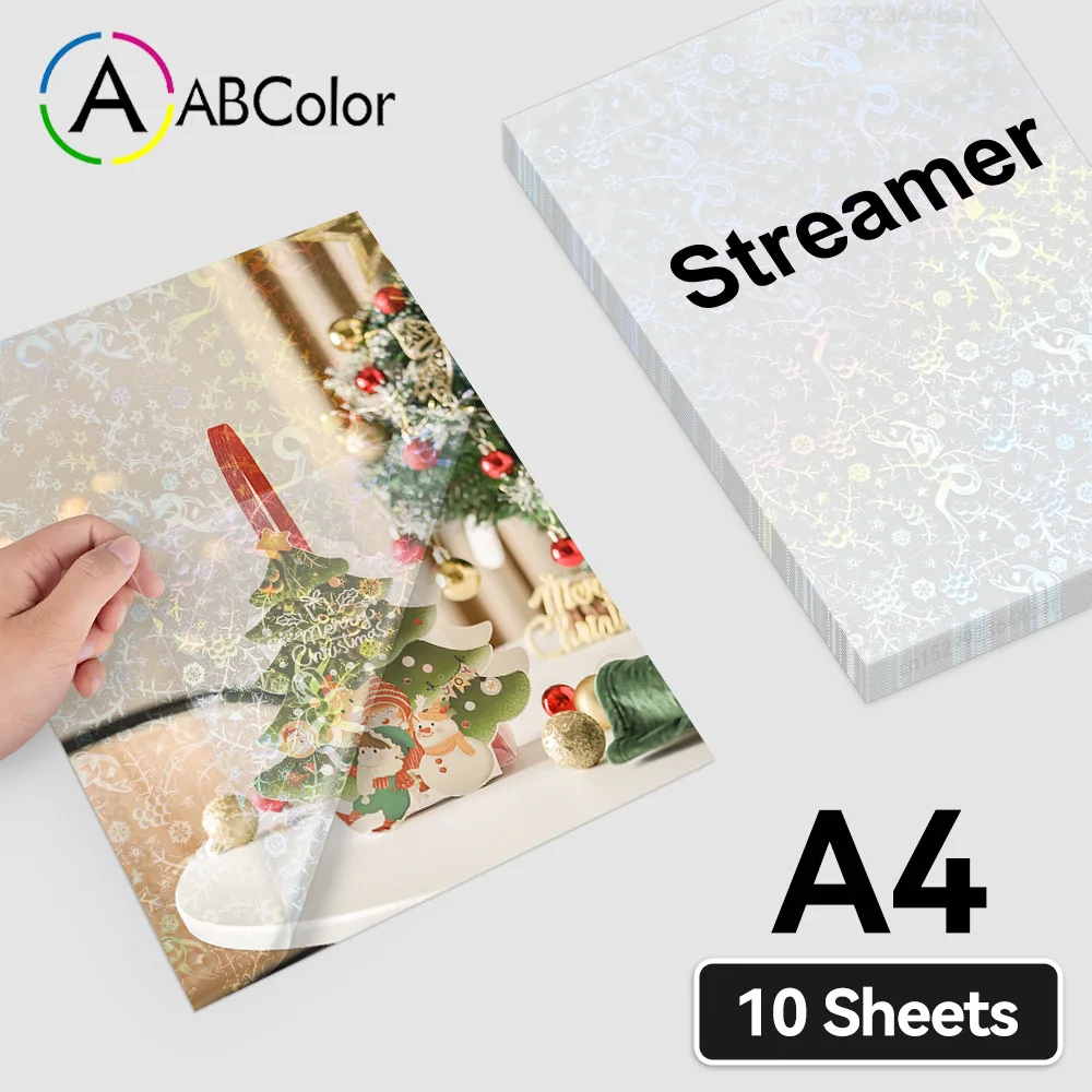 10 Sheets 15 Style A4 Transparent Holographic Overlay Lamination