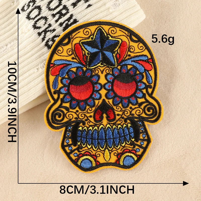 "Tattooed And Employed" Embroidered Iron-On Patch - Funny Biker Humor-474188