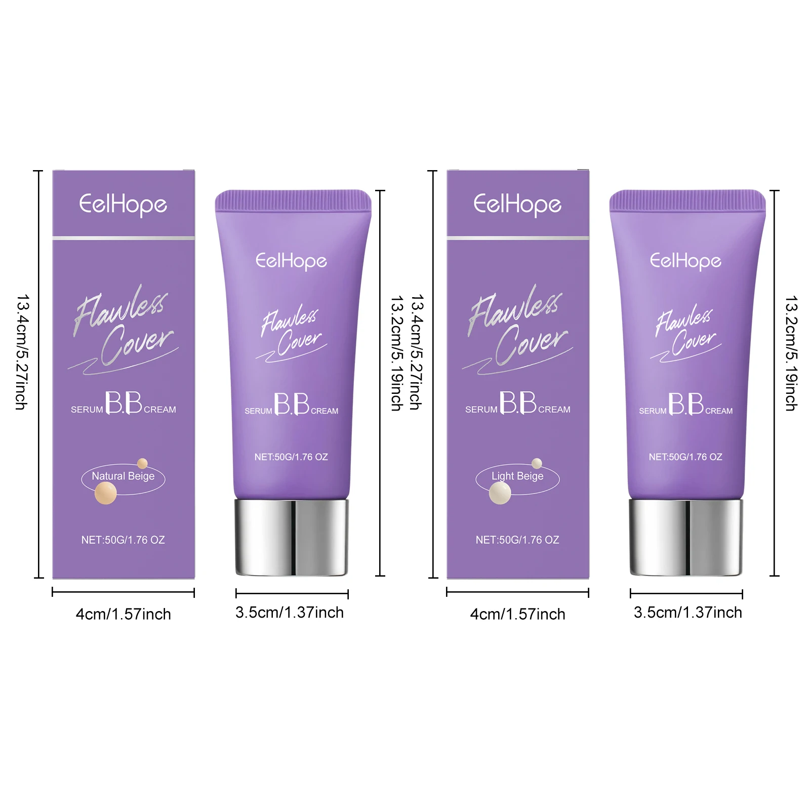 EELHOPE Face BB Cream Beauty Makeup Prefect Cover Pore Deeply Moisturizing Lasting Makeup Oil Control Non-sticky Face BB Cream