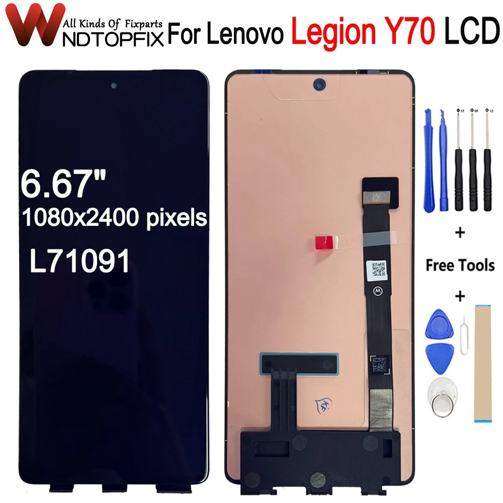

OLED For Lenovo Legion Y70 L71091 LCD Display Touch Screen Digitizer Assembly Replacement 6.67" For Lenovo Legion Y70 LCD Screen
