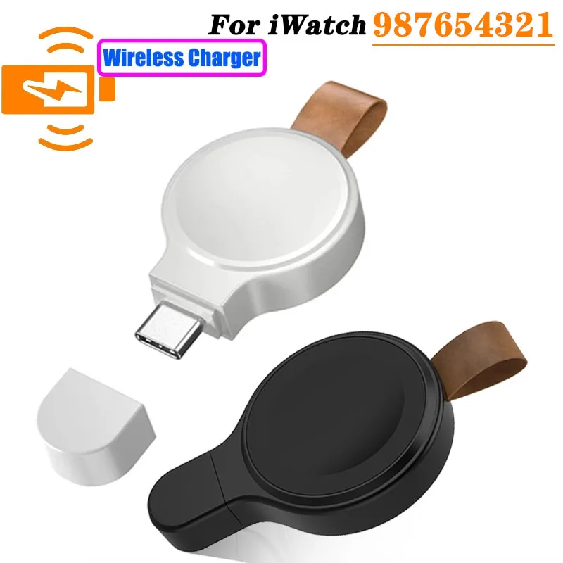  Wireless Charger for Apple Watch Series 9 8 SE 7 6 5 4 3 Smart iWatch Ultra Accessories Portable Type C Charging Dock Station 