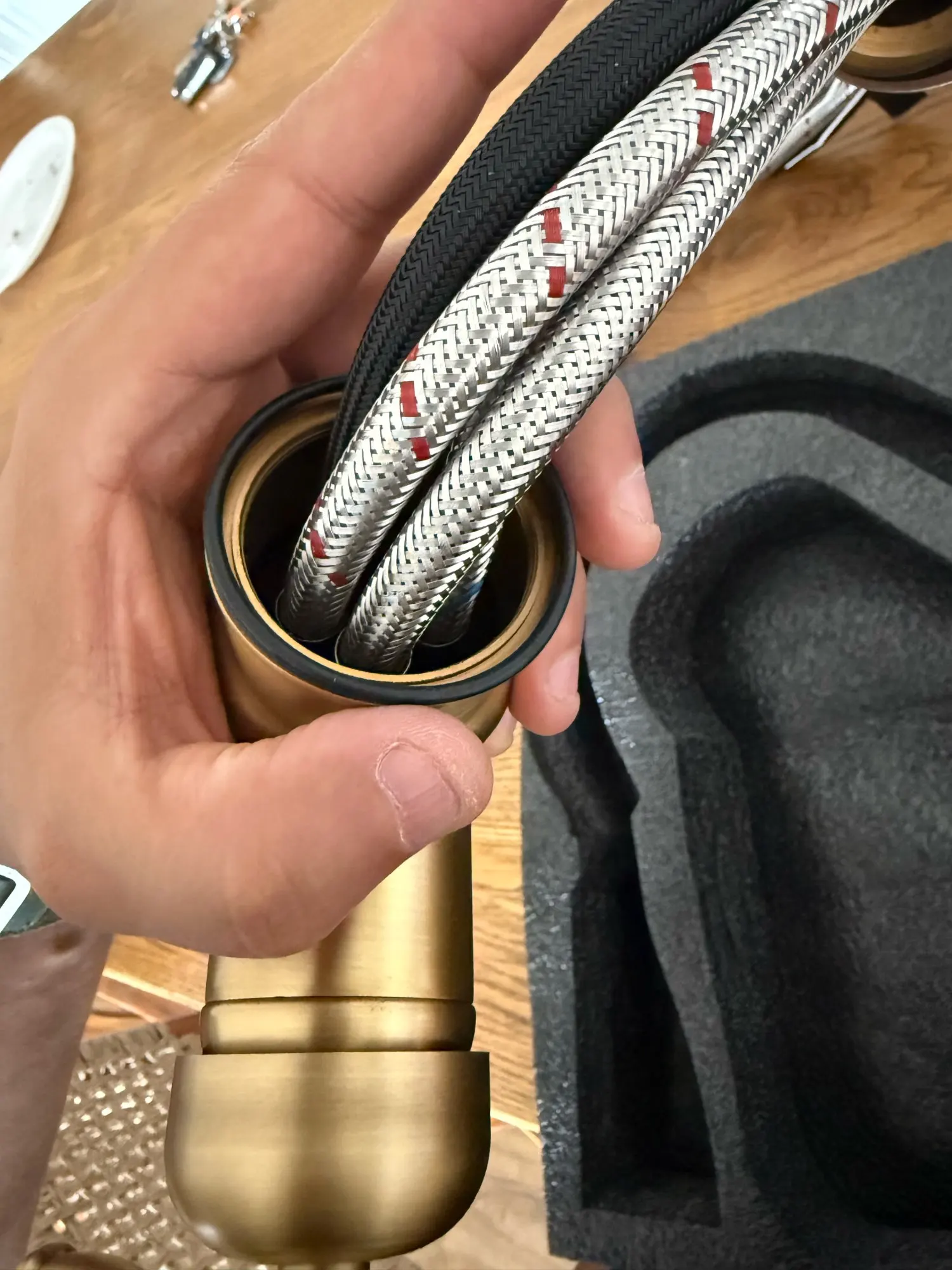 Antique Bronze Pull Out Kitchen Faucet with Sprayer photo review