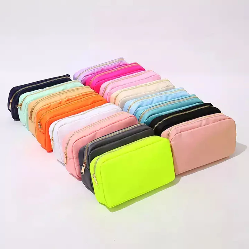 

Custom Multi Color Standup Pouch Luxury Waterproof Makeup Bag Professional Custom Heavy Duty Nylon Cosmetic Bags