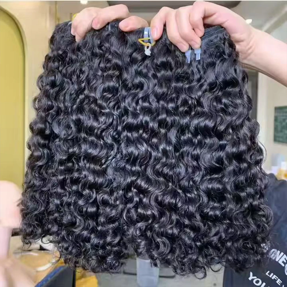 3C 4A Burmese Curly Hair Bundles Virgin Raw Human Hair Weft 100% Unprocessed Vietnamese Super Double Drawn Virgin Human Hair