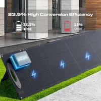 Panneau solaire portable pliable Vdl Power 200W 20V à cellules monocristallines, support réglable, efficacité de conversion de 23,5%, étanche IP67, interface MC-4, chargeur solaire pour alimentation hors réseau, camping en plein air, camping-car, bateau. 3