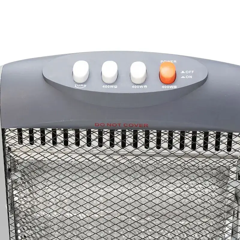 RevolutionLine - Estufa calefactor portátil de bajo consumo | Estufa  eléctrica con 3 niveles de potencia 400/800/1200W | 3 tubos de cuarzo |  Para el