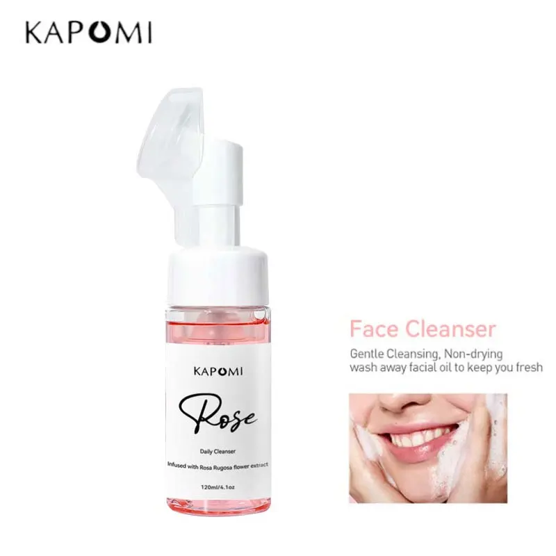 Kapomi Rose Skin Care Face Cleaner Anti-aging Hydrating Moisturizing Anti-Acne Repair Facial Scrub Beauty Health Skincare blossoming beauty hydrating