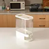 Clear Airtight Rice Dispenser - Large Capacity with Measuring Scale & Moisture-Proof Lid (For Grains/Coffee/Beans) 4
