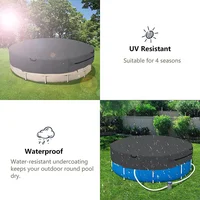 1 ชิ้นกันน้ําพับรอบสระว่ายน้ํา,กันน้ํา,กันฝุ่น,แมลง,สําหรับ Inground Pool Protectorฝุ่น 6