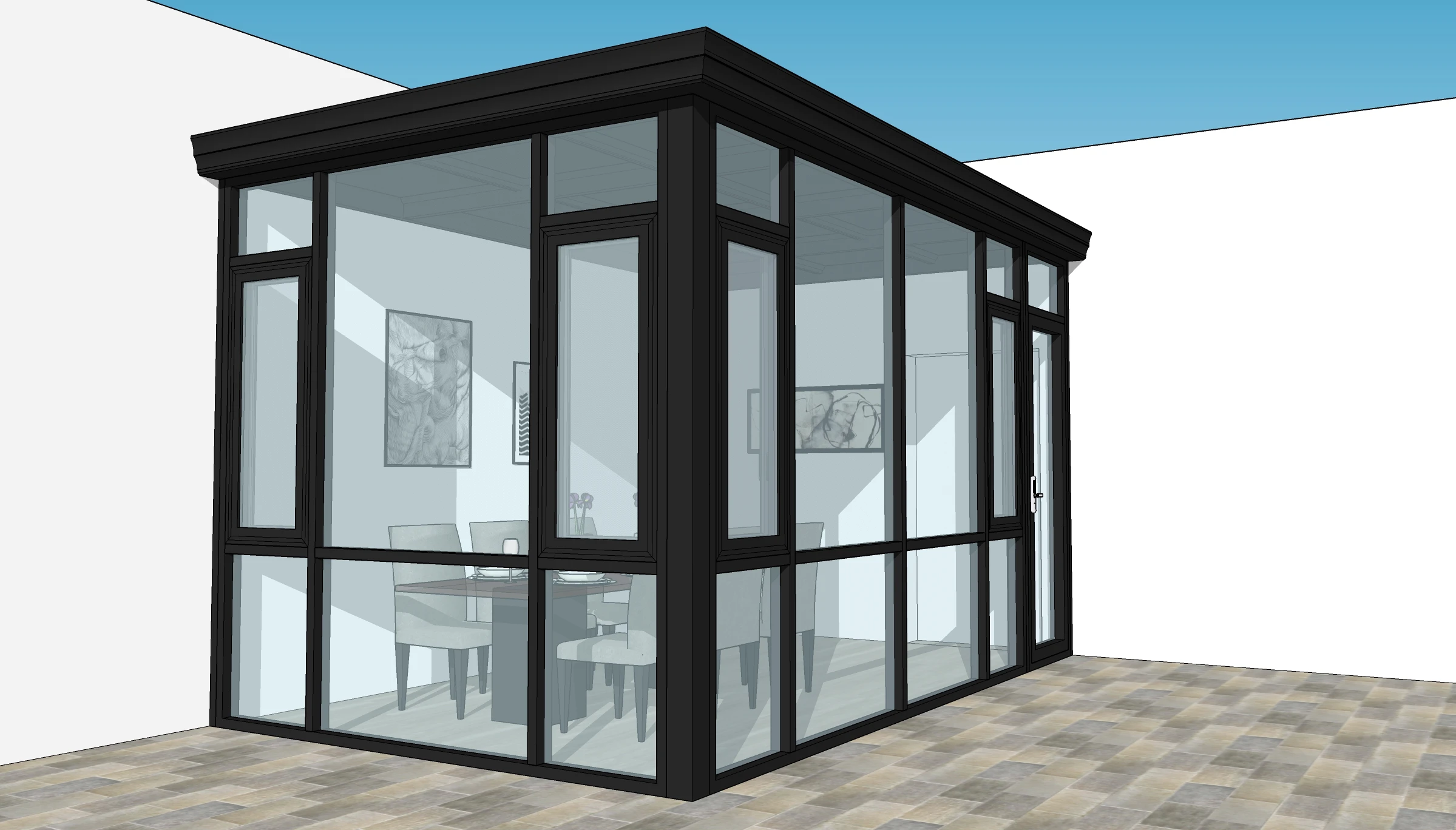 Sunroom Kits Direct factory Supplier Aluminium Sun room Glass House Garden Houses