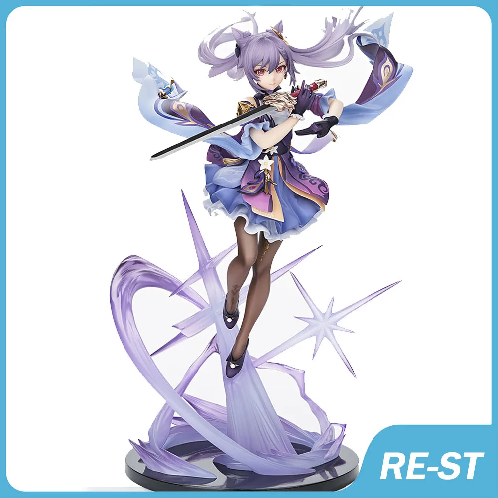 

Hot Chinese Animation Game Genshin Impact Anime Figures 28cm Keqing Pvc Action Figure Table Decorations Model Toys