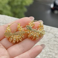 Custom Name Wrap Earrings with Tennis Chain for Women