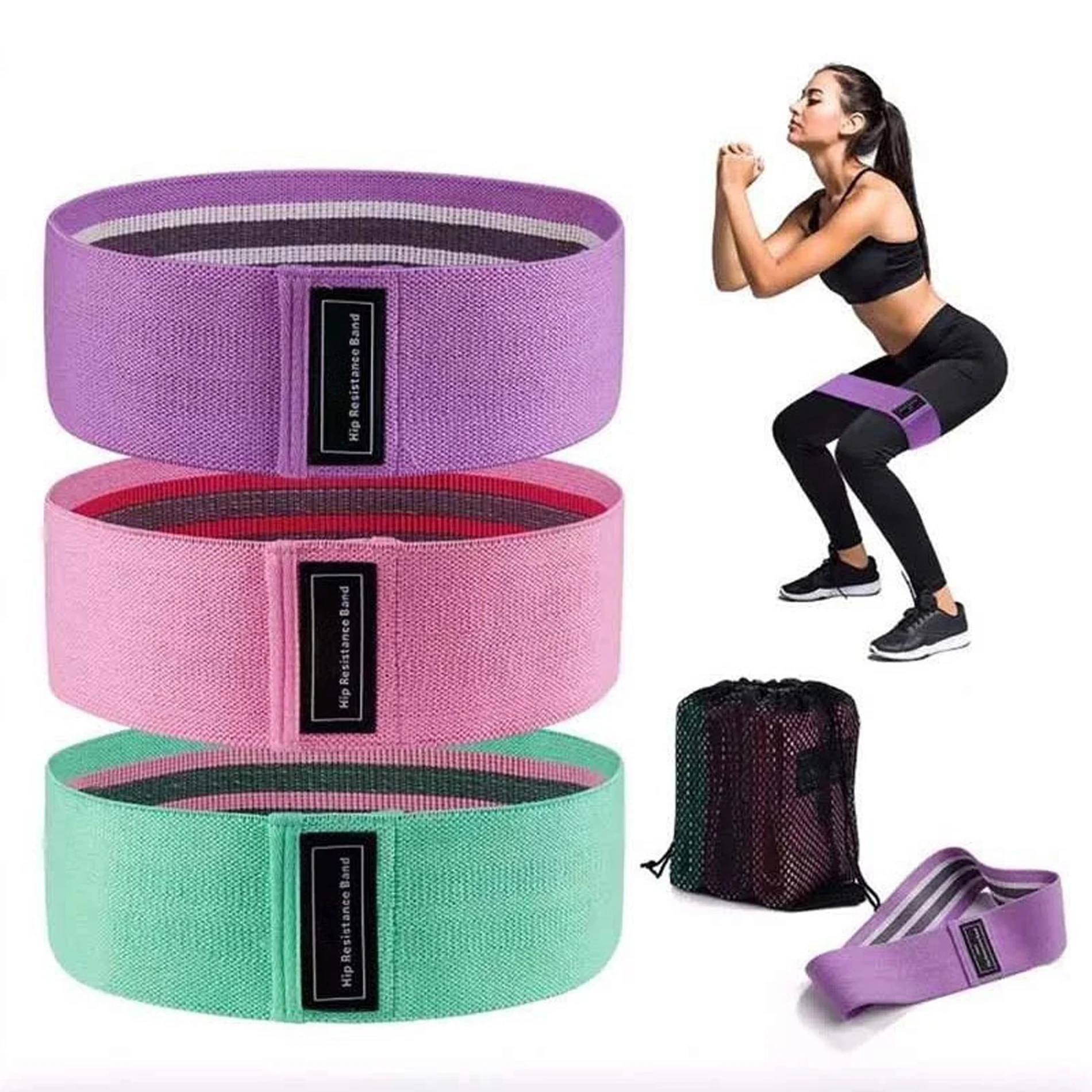 Resistance Bands for Working Out, 3 Levels Bands Set for Women Men,Hip Legs Booty Bands for Home Fitness,Gym,Yoga,Pilates