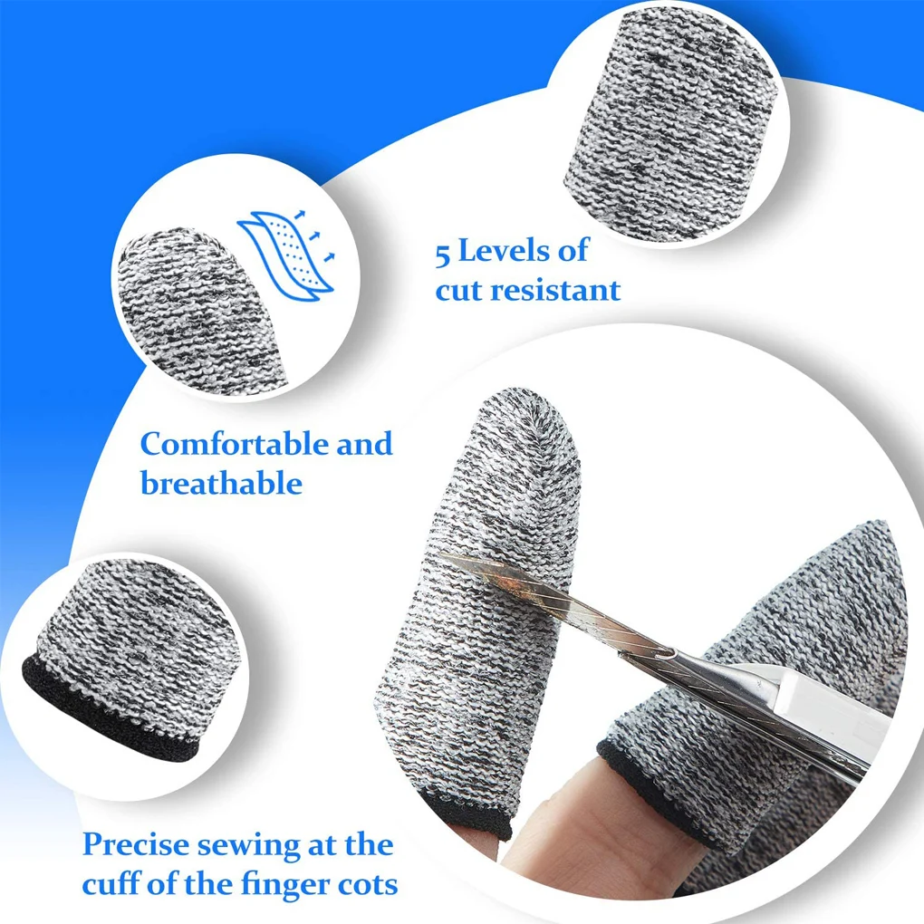 10/20Pcs Anti-Cut Finger Cots Thumb Protector Sleeve Cover Finger Peel Fingertip Gloves Picking Cover Kitchen Tools finger protector finger guard thumb brace