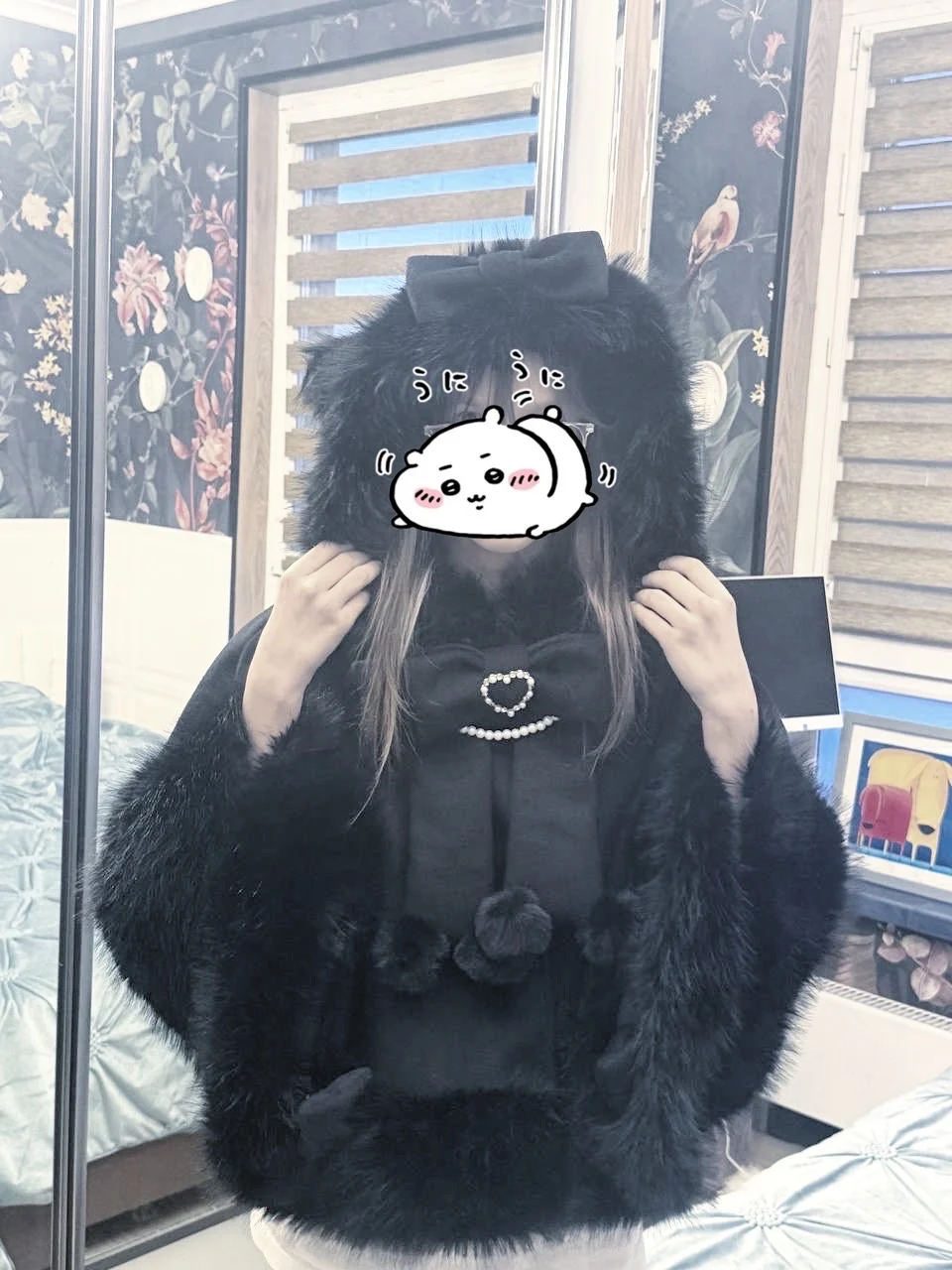Hooded Fluffy Cat Eared Cloak photo review