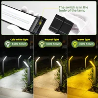 2 Pack Tall LED Solar Garden Pathway Lights, 3 Color Modes 40LEDs Solar-Powered for Driveway, Patio, Yard, Lawn, Landscape Decor 2