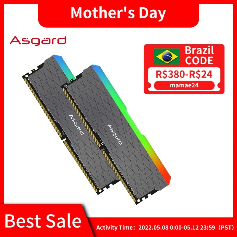 Оперативная память Asgard ОЗУ RGB ddr4 8GBx2 16GBx2 3200 МГц W2 серии 1 35 в двухканальная Память