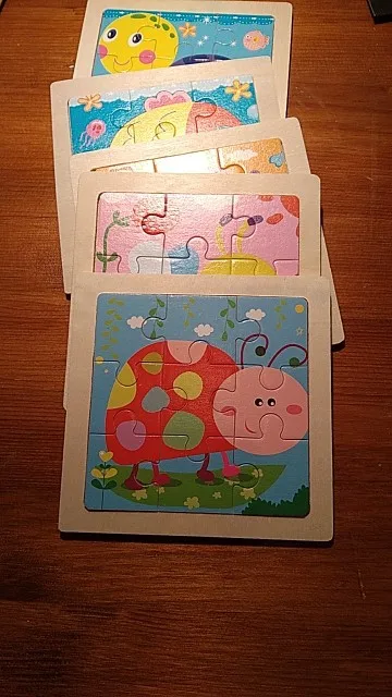 Clearance_60PCS Wooden Jigsaw Color 3D Puzzle Cartoon Characters Animal Early Educational Learning Logical Thinking Focus Puzzle photo review