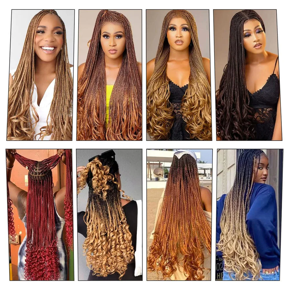 Brown French Curls Braiding Hair Extensions Synthetic Crochet Braids 22 Inch Pre Stretched Spiral Curly Braid Loose Wave Hair 5