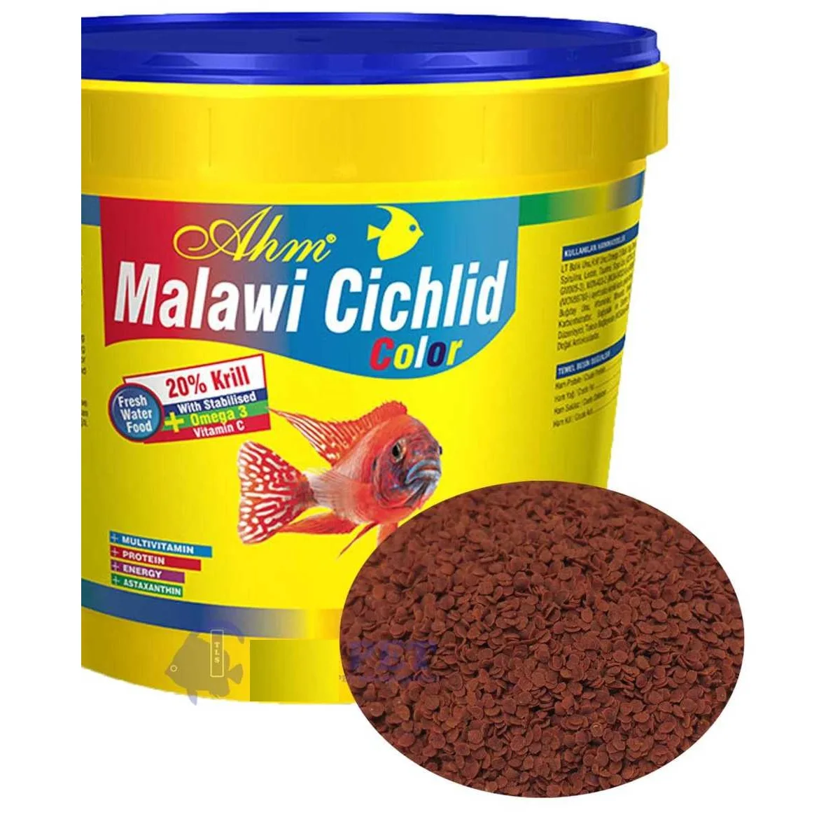 Ahm, Malawi Cichliden Visvoedsel Granulaat 250Ml, Vitamine En