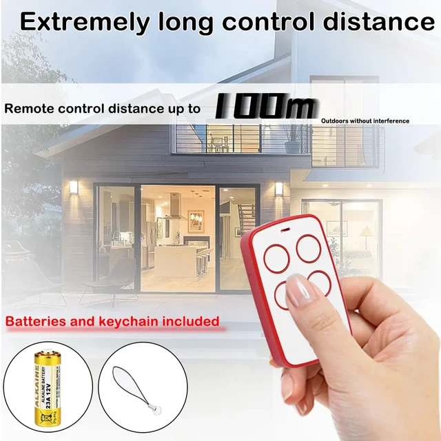 Multi-function 4-channel 433 MHZ wireless RF copy universal backup garage door remote lock 2