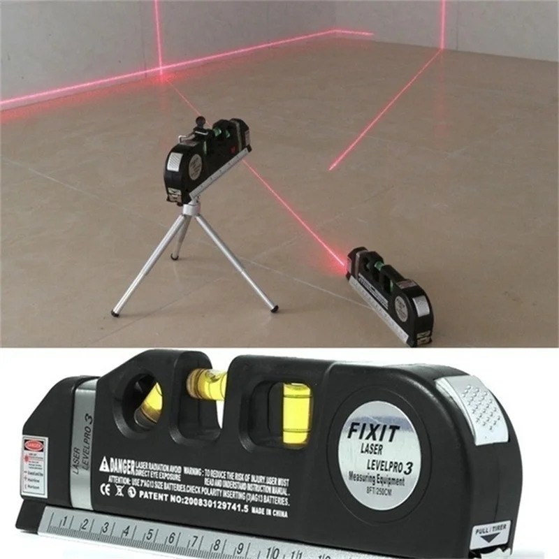Home Multifunction High Precise Laser Leveling Instrument Steel Ruler