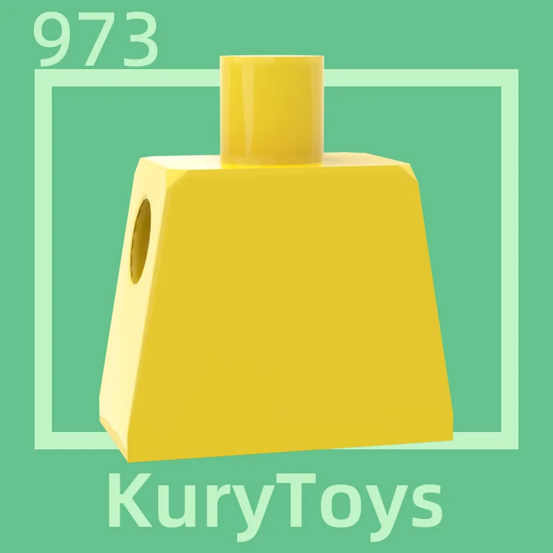 973용 Kury Toys DIY MOC  신체 부위 몸통 일반용 10개 빌딩 블록 부품