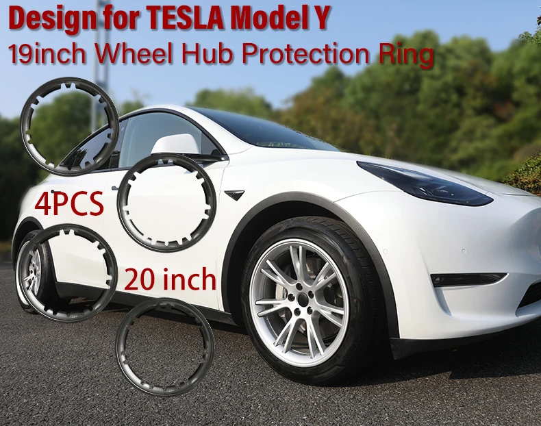 19-Zoll-Radnaben-Schutz für Tesla Model Y 2020–2024, Performance-Felgen-Patch-Schutz, ABS-Radabdeckungen, Radkappen – Detail 1