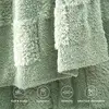 50x60 Inch Faux Fur Throw Blanket - Solid Sage Green Checkered Design, Microfiber Yarn, Cozy and Warm, Perfect for Couch, Sofa, 5
