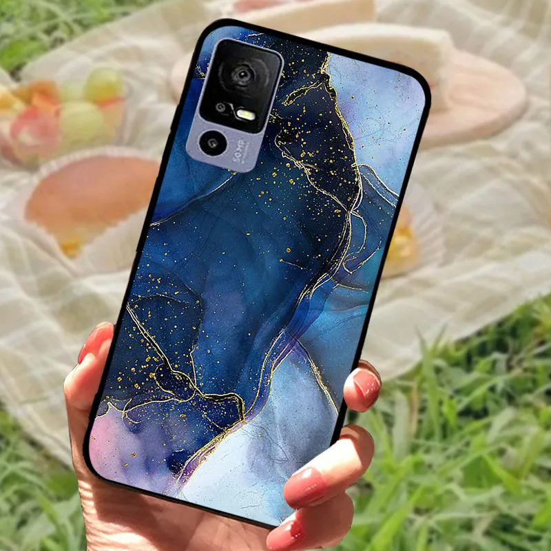 Sleek Black Shockproof Soft TPU Phone Case - Elegant Fashionable Protection