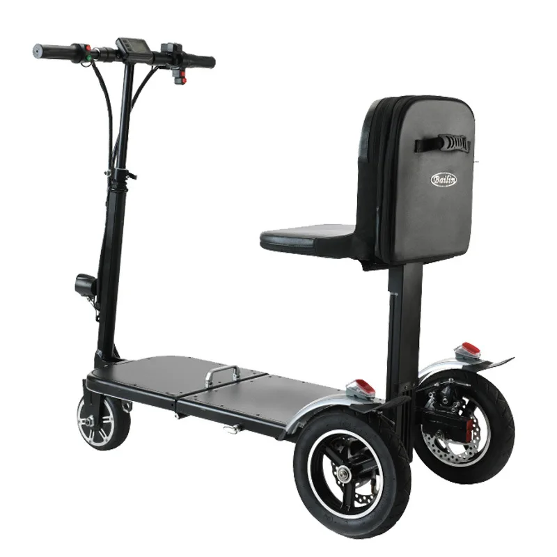 Mini Electric Tricycle Folding Electric Scooter Adult Portable For Disabled Elderly Battery Car 20kg Can Last For 30 Km by plan