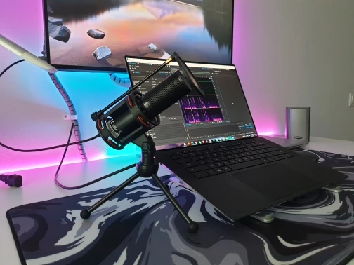 USB Computer Microphone MAONO Condenser Mic with Gain Knob Zero Latency Monitoring For Podcasting Streaming YouTube PM471TS photo review