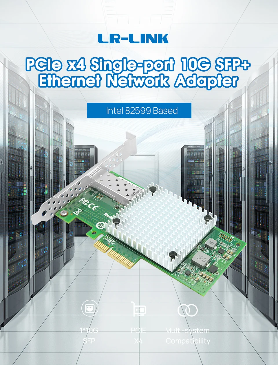 ethernet de porta única pci express adaptador
