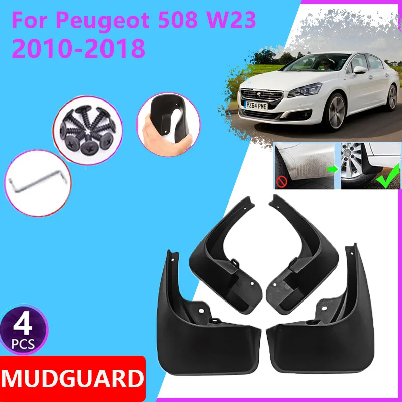 

Аксессуары для Peugeot 508 W23 2010 ~ 2018 2011 2012 2013 2014 2015 2016 2017, задние зеркальные передние щитки от грязи, брызговики, автомобильные внешние аксессуары