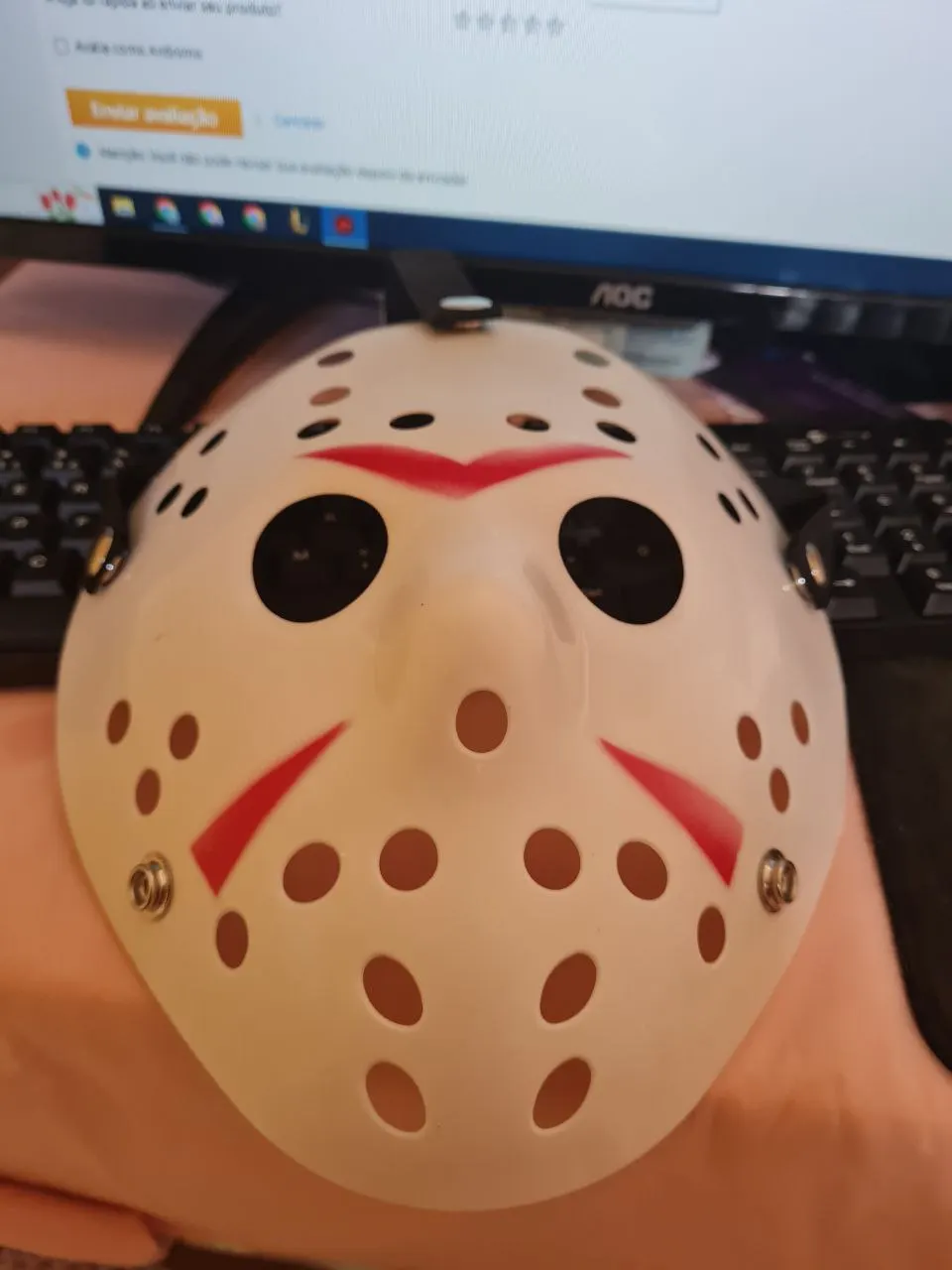 Halloween Horror Jason Maske Hockey Cosplay Mörder Horror Scary Party Decor Maske Weihnachten Maskerade Masque V für Vendetta photo review