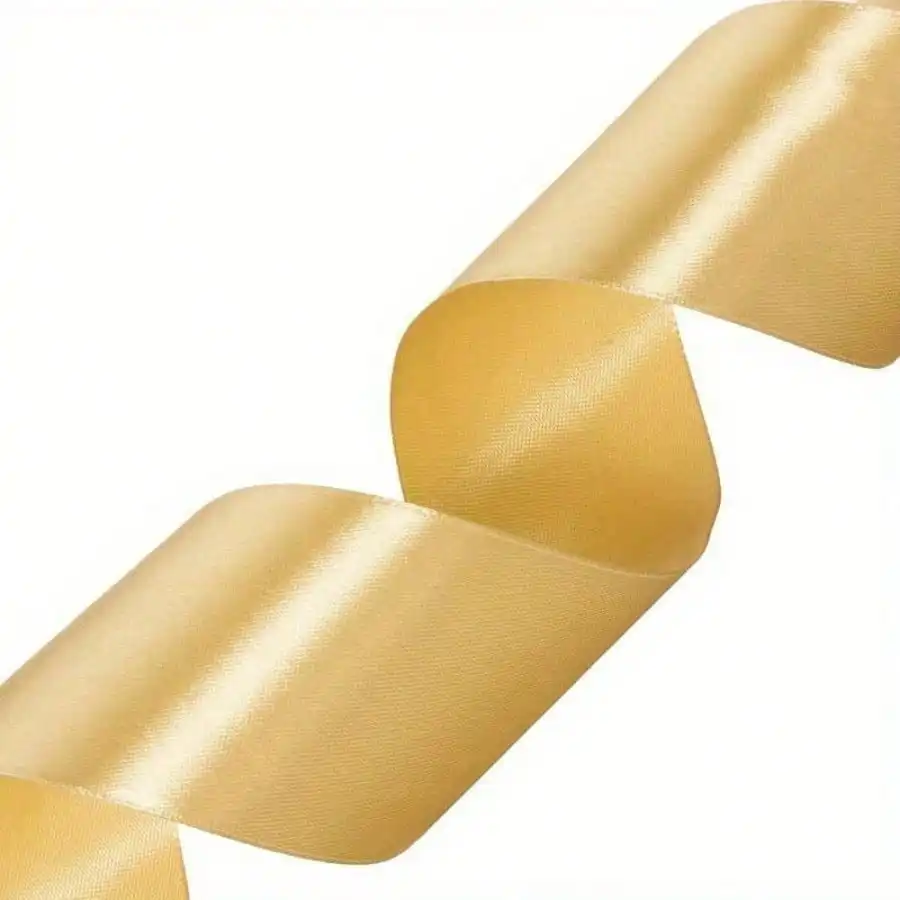 1 Piece Gold Ribbon Elegant Shiny Surface Treatment Suitable for Gift Packaging Wedding Decoration Bouquets Etc