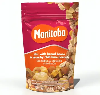 (3packs) Summer Mix - Nuts. Spicy With Chili and Lime Peanuts And Broadbeans X 6O z Doypack